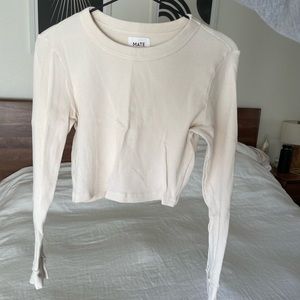 MATE The Label Organic Thermal Crew Neck | Bone | S